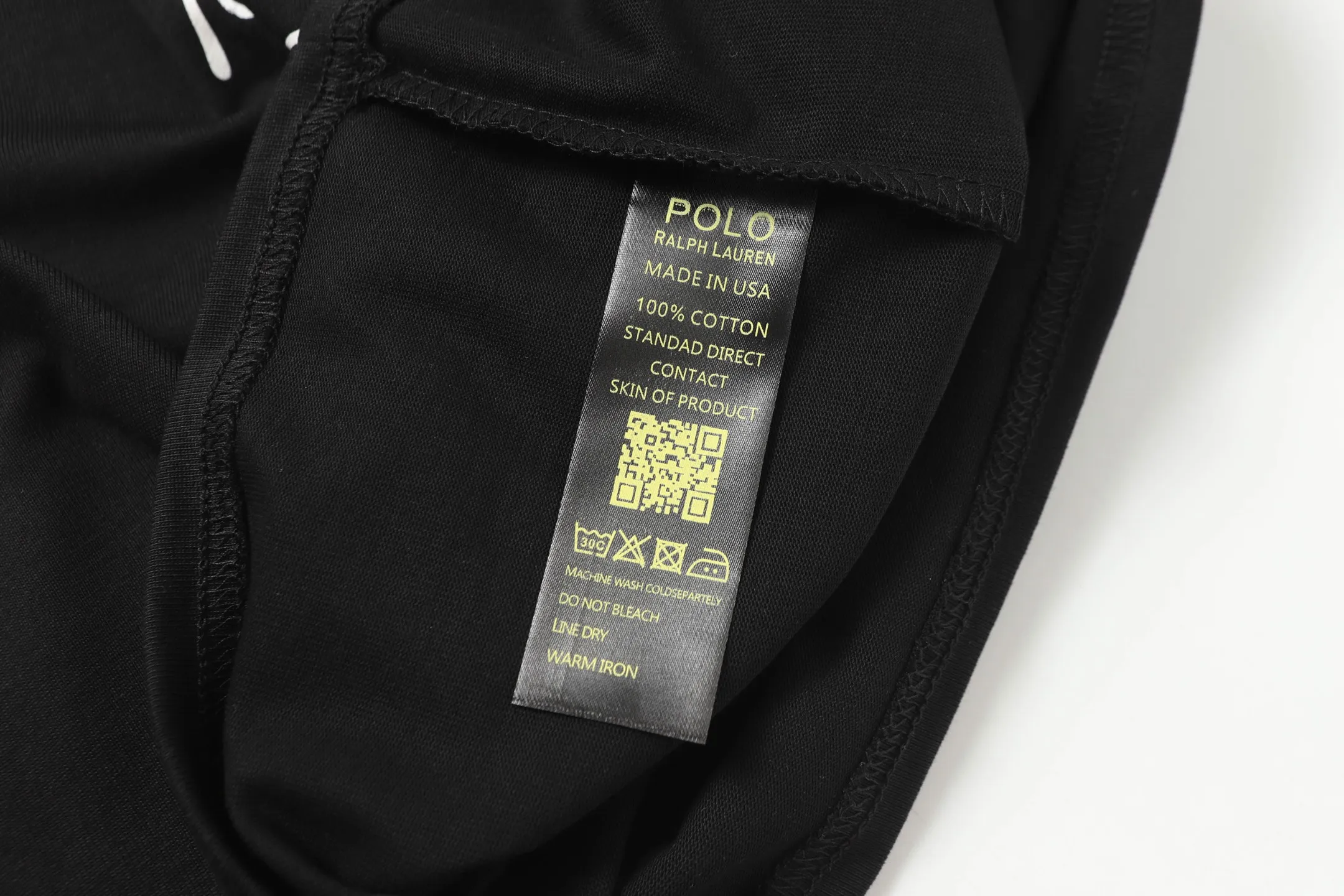 P130 Style number: A007 [Ralph Lauren classic classic printed round neck basic short sleeves] ✅270g double yarn fabric, custom woven and dyed threads ✅Original stickers Scan the QR code to enter the official website ✅Large version, loose and stylish, can wear up to 210 pounds Color: black, white, navy blue, dark gray, light gray Size: S-XL